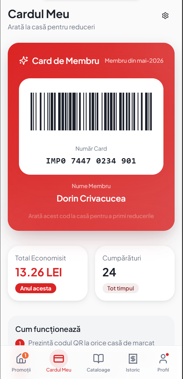 Cardul de membru